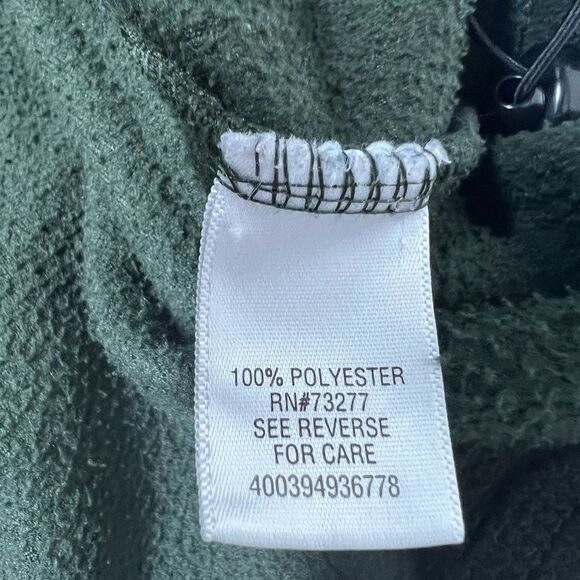 Croft & Barrow Mens Fleece Pullover Size XL Green 1/4 ZIP Front Pockets - Picture 7 of 11